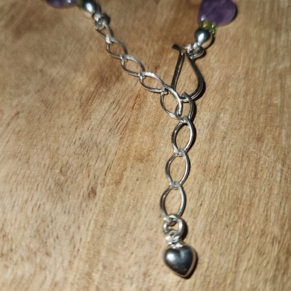 Jay King Amethyst, Peridot and Sterling Silver Necklace  NWOT - Picture 6 of 7